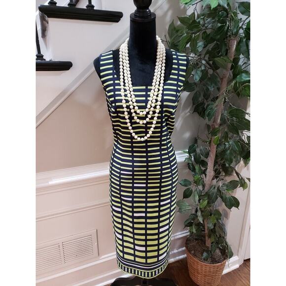 Maya Brooke Women's Multicolor Round Neck Sleeveless Knee Length Dress Size 12 - Picture 14 of 14